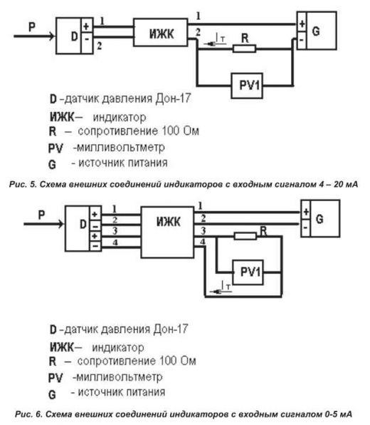 Схема ИЖКВ-1В индикатора